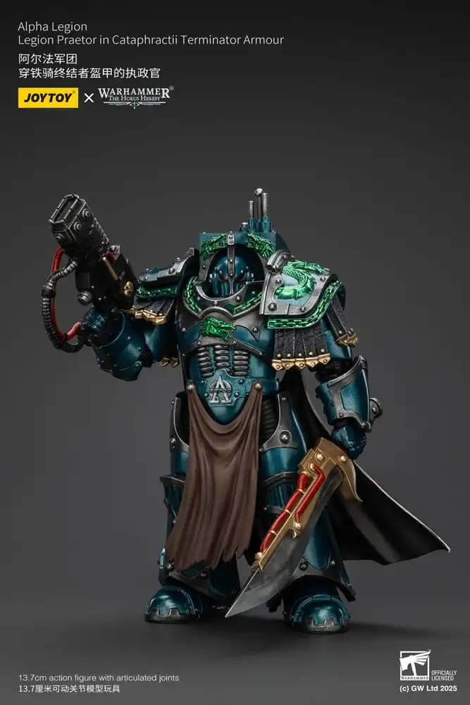 Warhammer The Horus Heresy Action Figure Alpha Legion Legion Praetor in Cataphractii Terminator Armour 18 cm